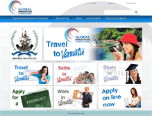 Tablet Screenshot of immigration-vanuatu.com